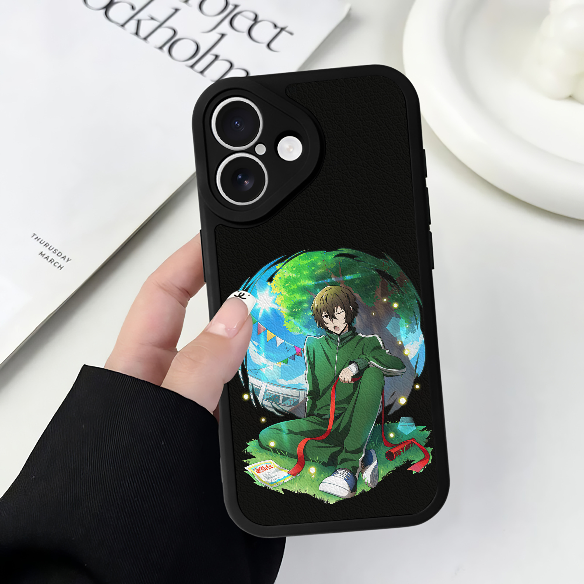 （画像用） 文豪ストレイドッグス Bungo Stray Dogs 【iPhone 16シリーズ対応】シリコンスマホケース（レザー調） 材質：シリコン